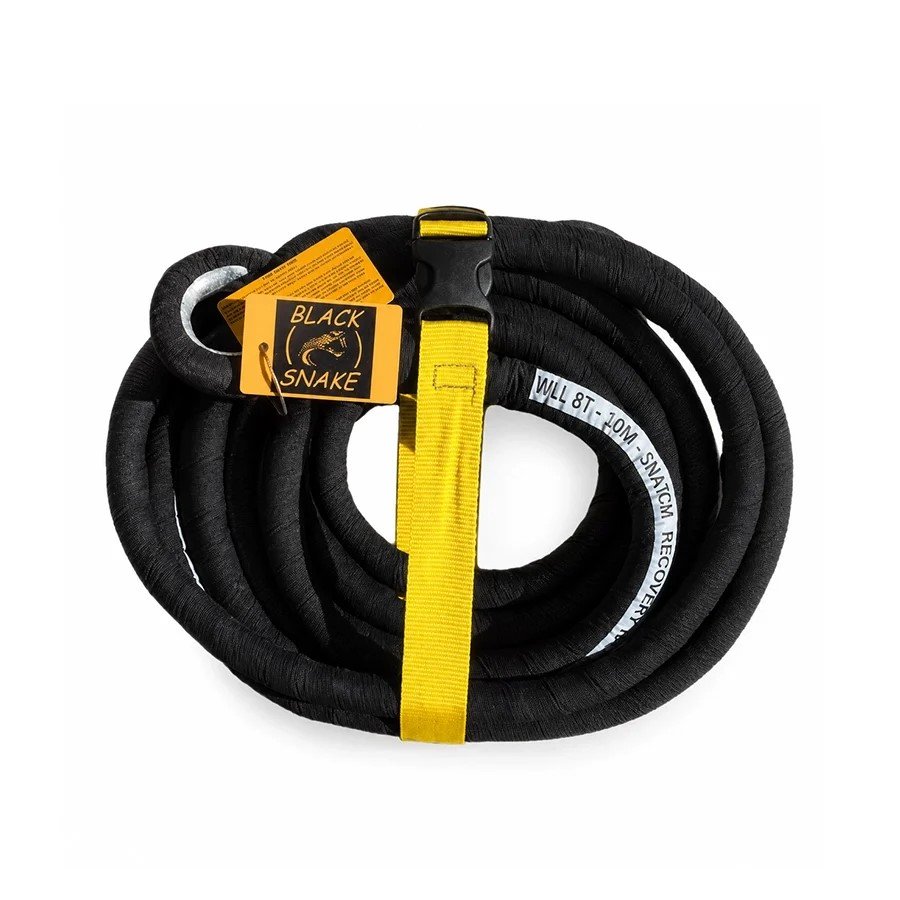 BLACK SNAKE 10M RECOVERY STRAP W/ THIMBLES
