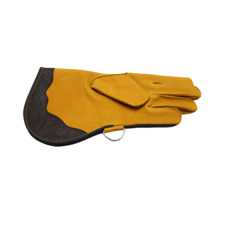 Single Layer Leather Gloves Mix Color Yellow/Brown