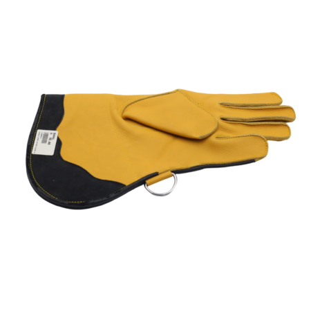 Single Layer Leather Gloves Mix Color Yellow/Black