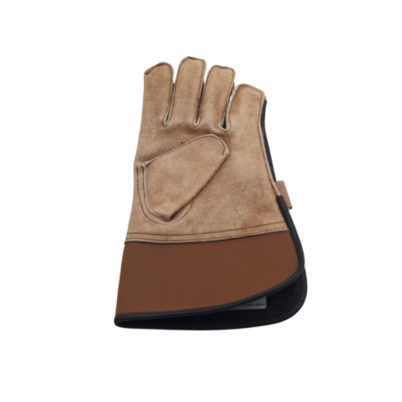 Children Leather Gloves Gray/Brown