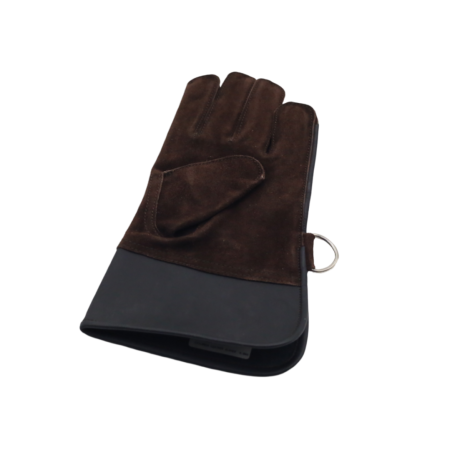 Children Leather Gloves  D.Brown/Black