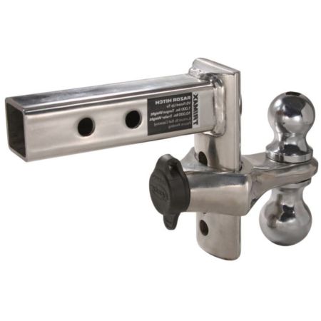 6″ – Stainless Steel Adjustable Tow Hitch w/Locking Ball Mount