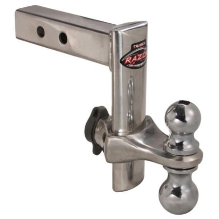 8″ – Stainless Steel Adjustable Tow Hitch w/Locking Ball Mount