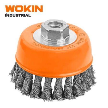 CUP TWIST WIRE BRUSH WITH NUT(INDUSTRIAL)