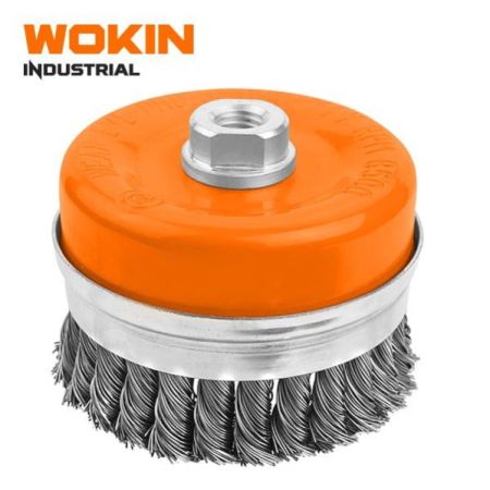 CUP TWIST WIRE BRUSH WITH NUT(HEAVY DUTY)(INDUSTRIAL)