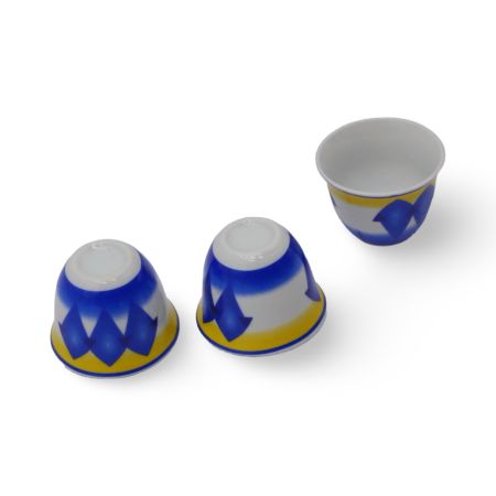 Blue-DV020-1-  12 pc Mix color ceramic cups set