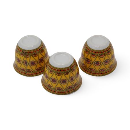 Yellow-DV012-1- 12 pc Mix color ceramic cups set