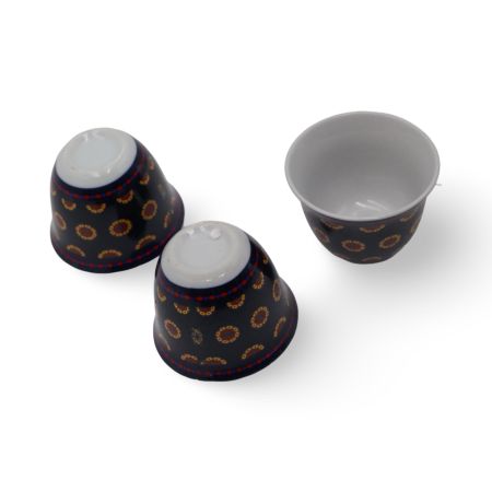 Black-DV012-1- 12 pc Mix color ceramic cups set