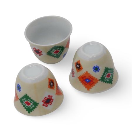 White-DV013-1- 12 pc Mix color ceramic cups set