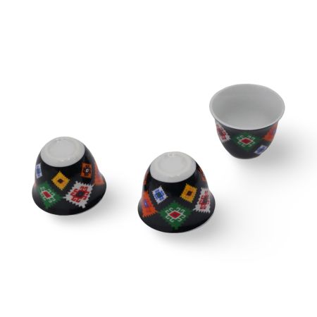 Black-DV013-1- 12 pc Mix color ceramic cups set