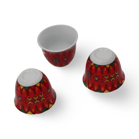 Red-HS-L013- 12 pc Mix color ceramic cups set