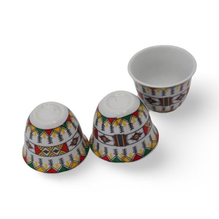 White-HS-L013- 12 pc Mix color ceramic cups set